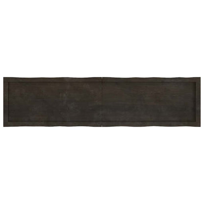 Table Top Dark Brown 160x40x(2-4) cm Treated Solid Wood Live Edge