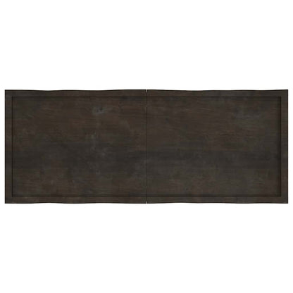Table Top Dark Brown 160x60x(2-4) cm Live Edge