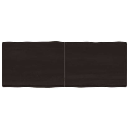 Table Top Dark Brown 160x60x(2-4) cm Live Edge