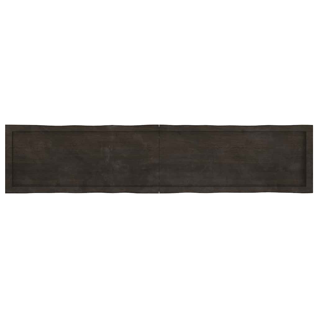 Table Top Dark Brown 180x40x(2-4) cm Treated Solid Wood Live Edge