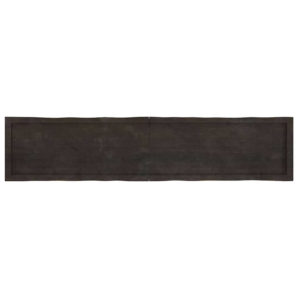 Table Top Dark Brown 180x40x(2-6) cm Treated Solid Wood Live Edge