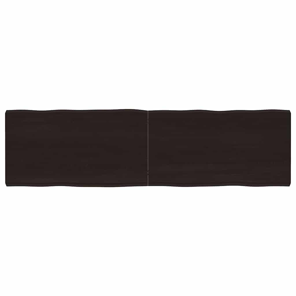 Table Top Dark Brown 180x50x(2-6) cm Live Edge