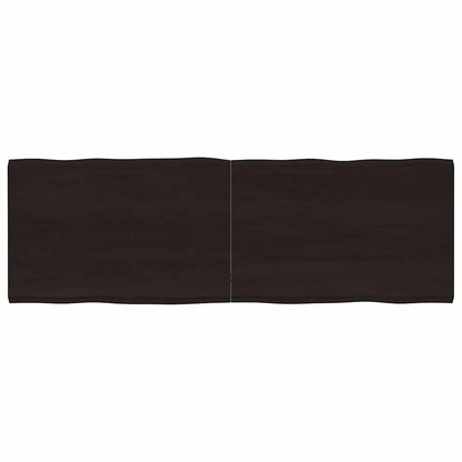 Table Top Dark Brown 180x60x(2-4) cm Live Edge