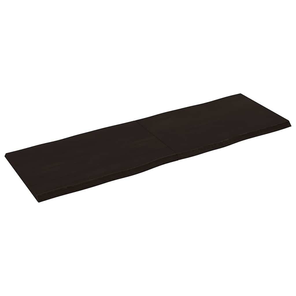 Table Top Dark Brown 180x60x(2-4) cm Live Edge