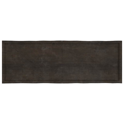 Table Top Dark Brown 180x60x(2-4) cm Live Edge