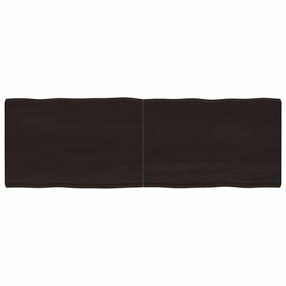 Table Top Dark Brown 180x60x(2-6) cm Treated Solid Wood Live Edge