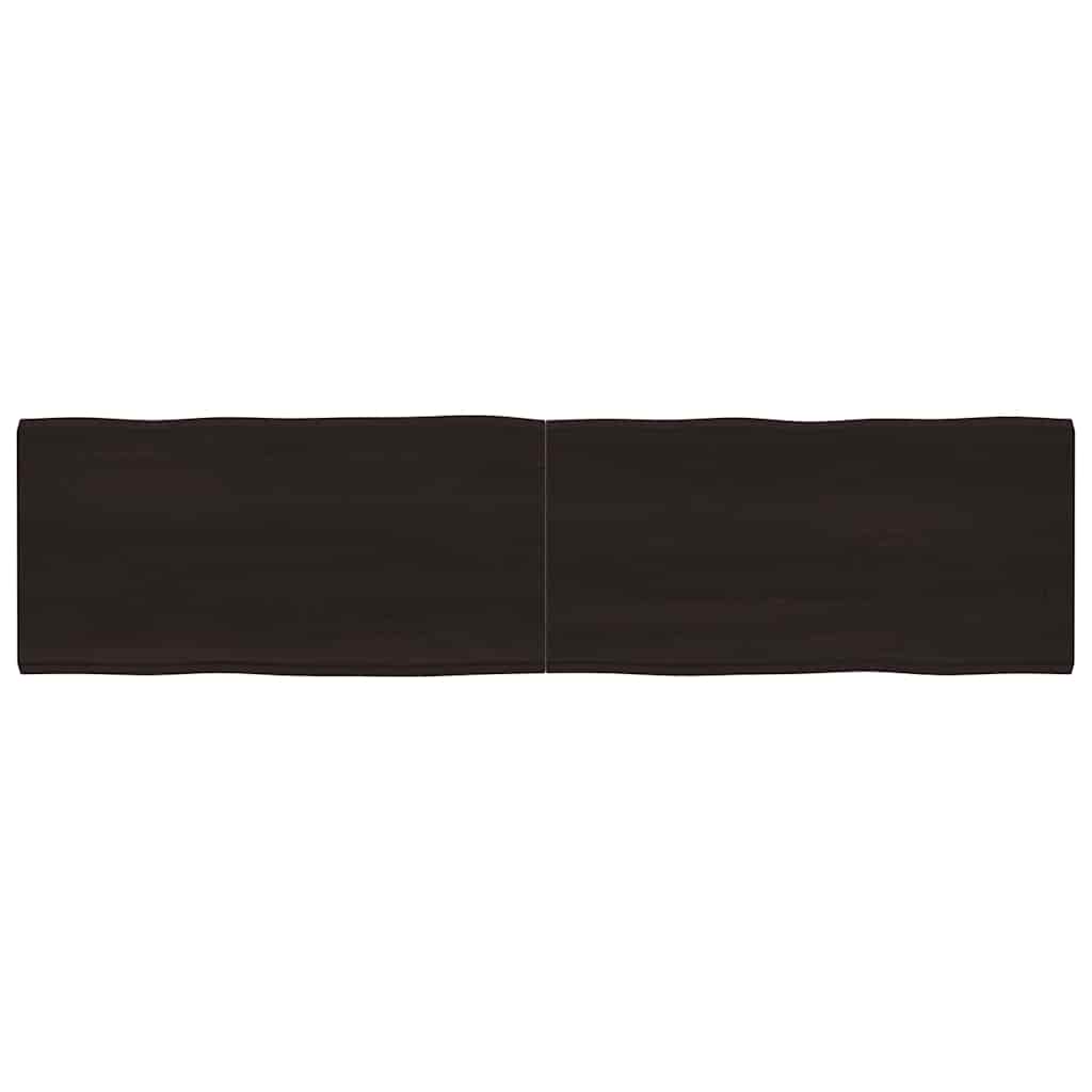 Table Top Dark Brown 200x50x(2-6) cm Live Edge