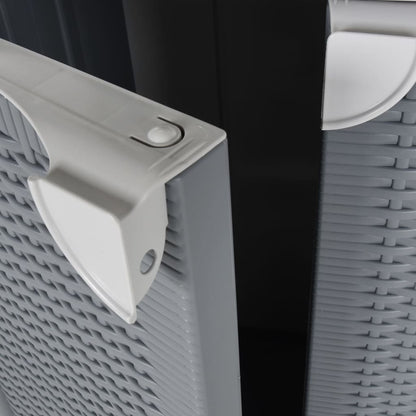 Trash Bin with 2 Doors Grey 65x45x88 cm PP