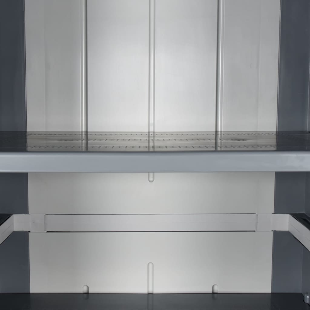 Garden Storage Cabinet Grey 65x45x172 cm PP Rattan