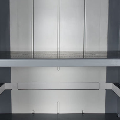 Garden Storage Cabinet Grey 65x45x172 cm PP Rattan