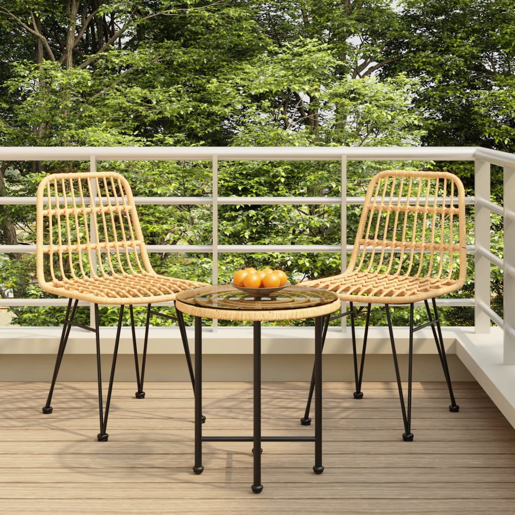 Garden Dining Set | Black | Steel | Compact | Durable | Garden Dining Set
