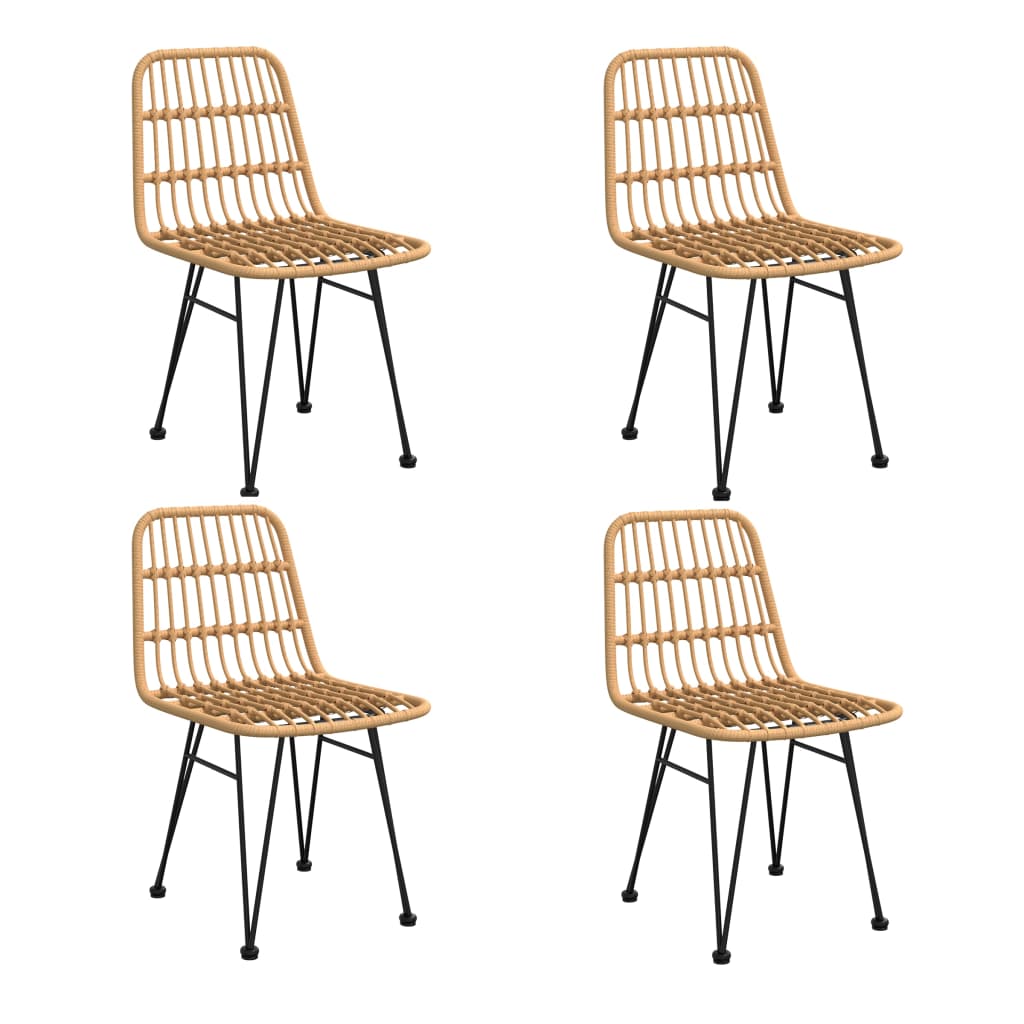 Garden Dining Set | Black | Poly Rattan | Medium | Tough