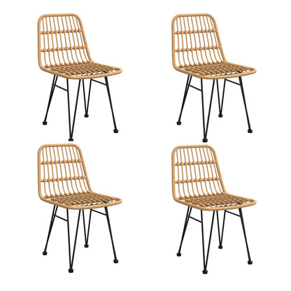 Garden Dining Set | Black | Poly Rattan | Medium | Tough