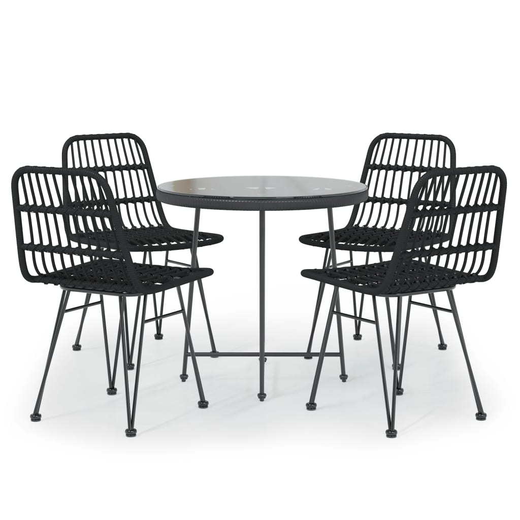 Garden Dining Set | Black | Steel | Medium | Durable | Garden Dining Set