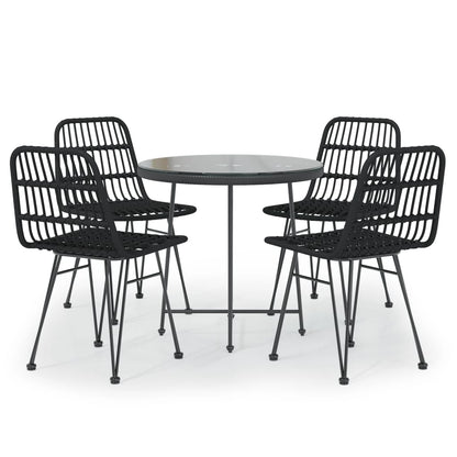Garden Dining Set | Black | Steel | Medium | Durable | Garden Dining Set