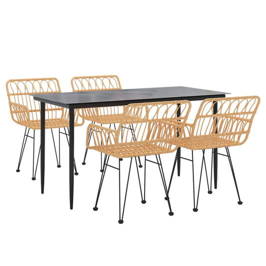 Garden Dining Set | Black | Steel | Medium | Durable | Garden Dining Set