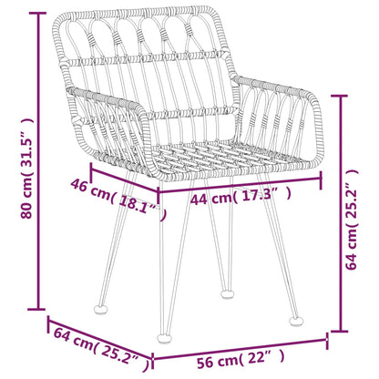 Garden Dining Set | Black | Poly Rattan | Standard |  Durable