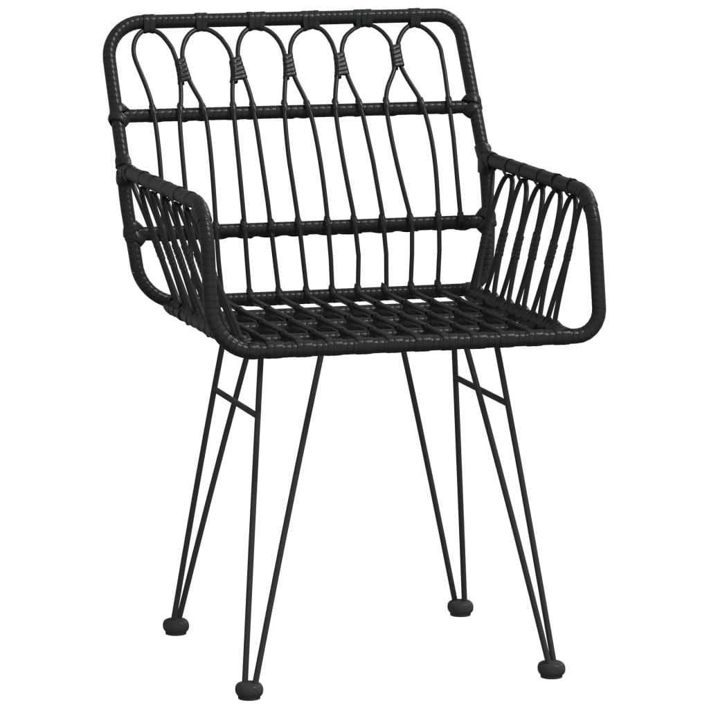 Garden Dining Set | Black | Powder-coated steel | Medium | Durable