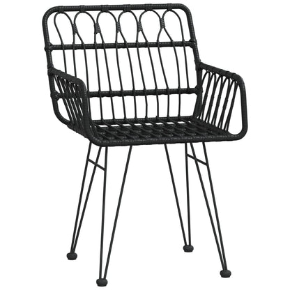 Garden Dining Set | Black | Powder-coated steel | Medium | Durable