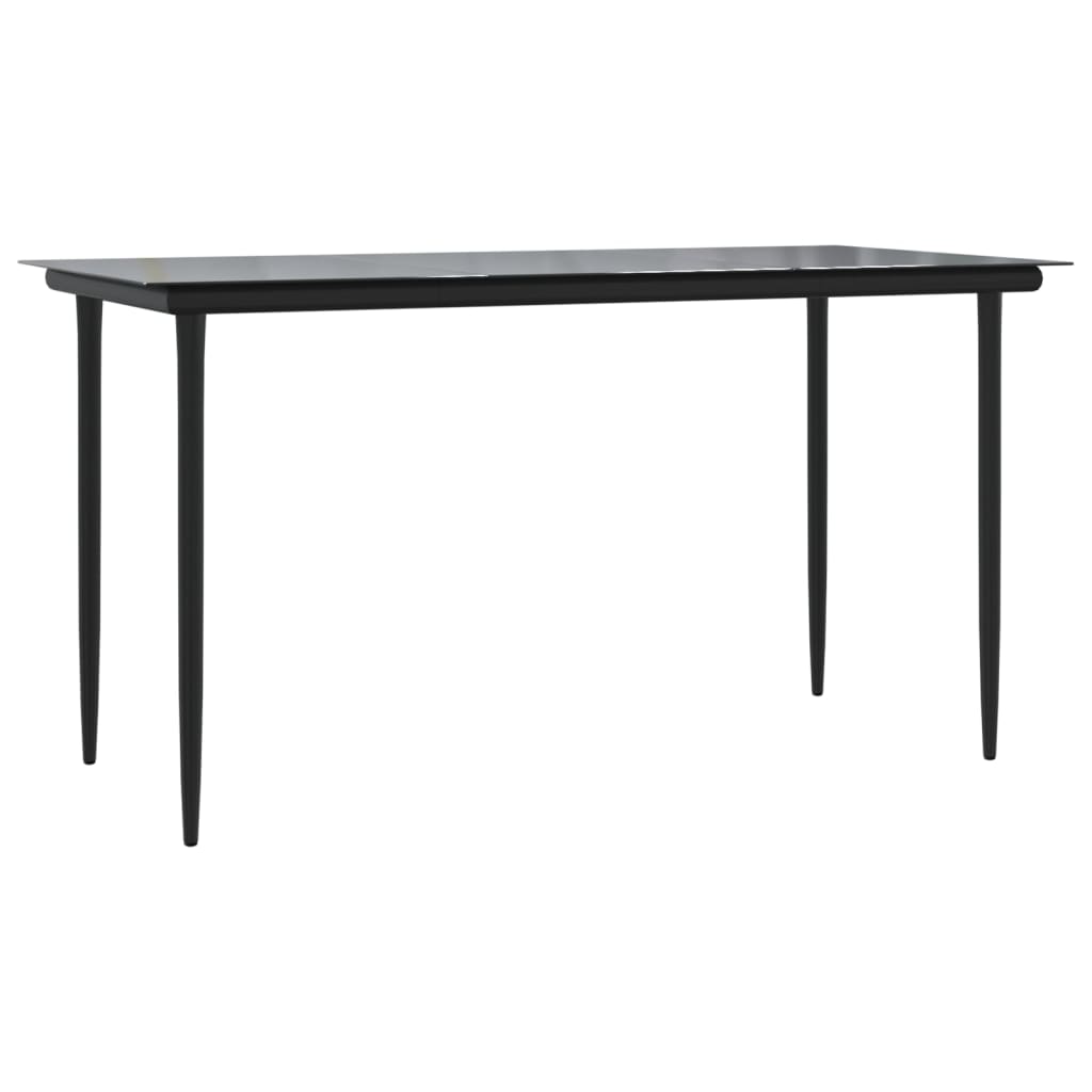 Garden Dining Set | Black | Powder-coated steel | Medium | Durable