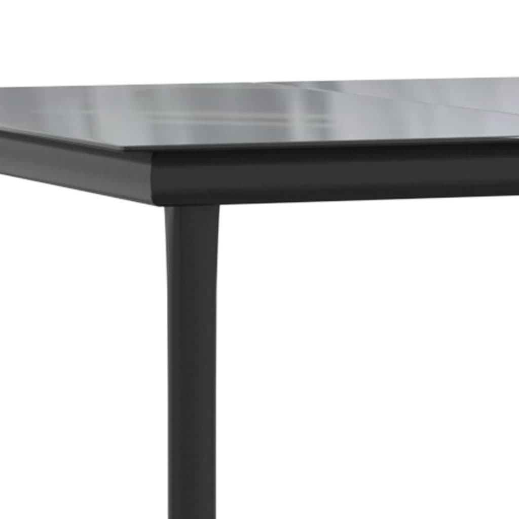 Garden Dining Set | Black | Powder-coated steel | Medium | Durable