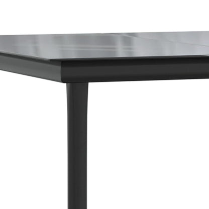 Garden Dining Set | Black | Steel, Polyethylene, Tempered Glass