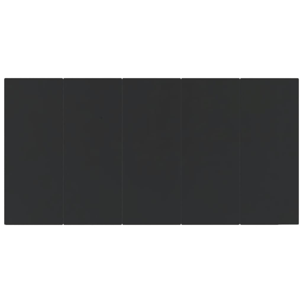 9 Piece Garden Dining Set Black Poly Rattan