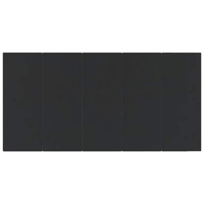 9 Piece Garden Dining Set Black Poly Rattan