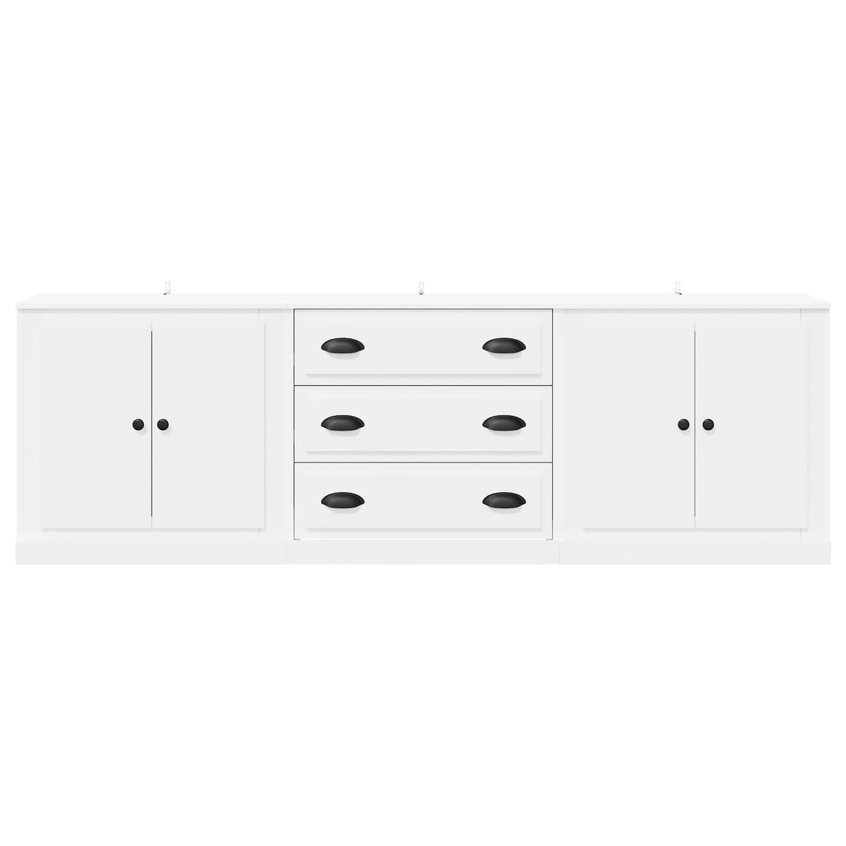 Sideboards 3 pcs White Engineered Wood