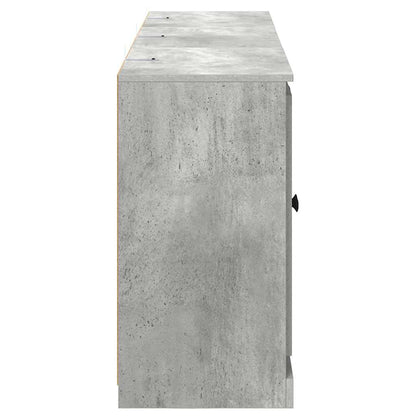 Sideboards 3 pcs Concrete Grey Engineered Wood