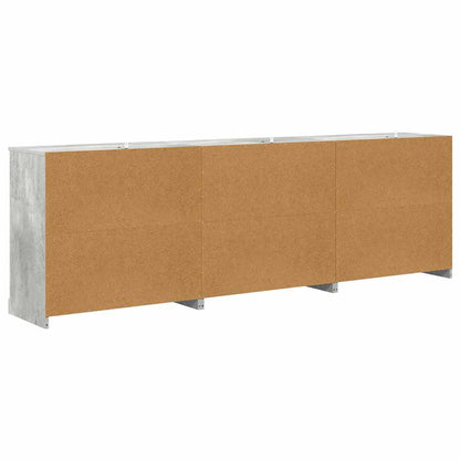 Sideboards 3 pcs Concrete Grey Engineered Wood