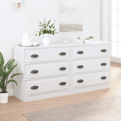 Sideboard |  Set of 2 | White | Engineered Wood | Medium | Sideboard