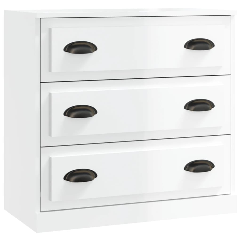 Sideboard | Set of 2 | High Gloss White | Engineered Wood | Medium
