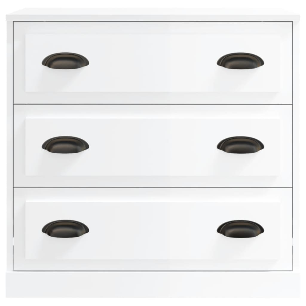 Sideboard | Set of 2 | High Gloss White | Engineered Wood | Medium