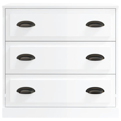 Sideboard | Set of 2 | High Gloss White | Engineered Wood | Medium