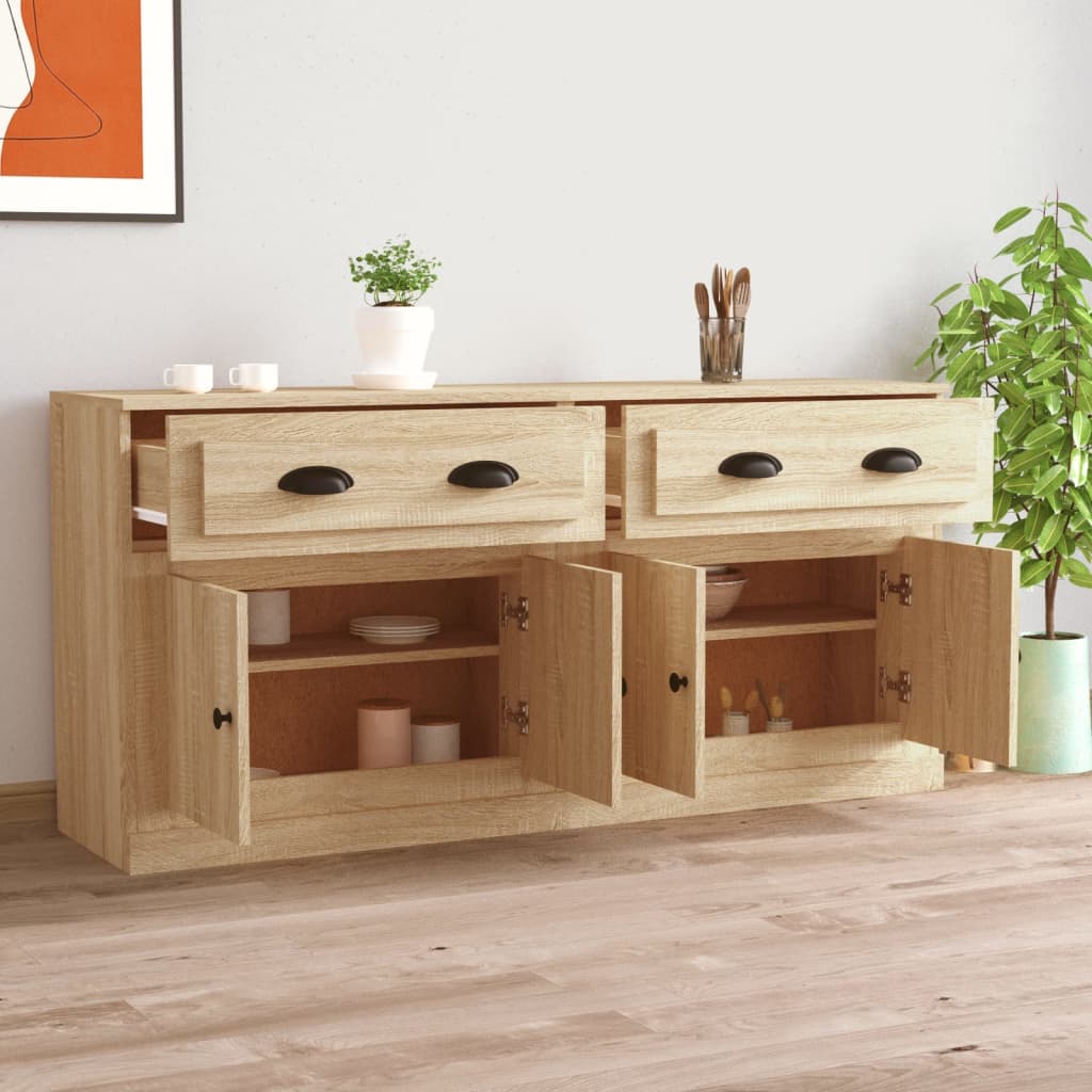 Sideboards 2 pcs Sonoma Oak Engineered Wood