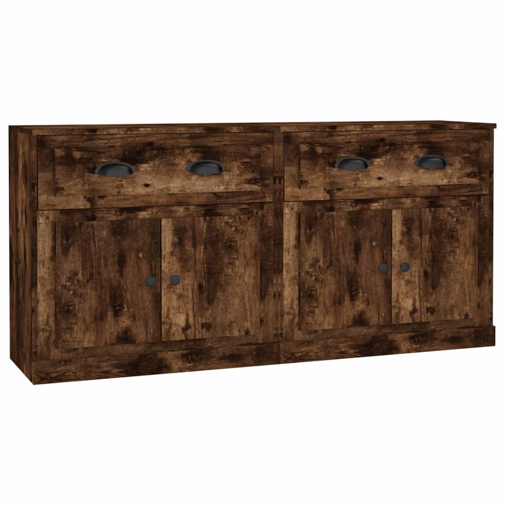 Sideboards 2 pcs Smoked Oak Engineered Wood
