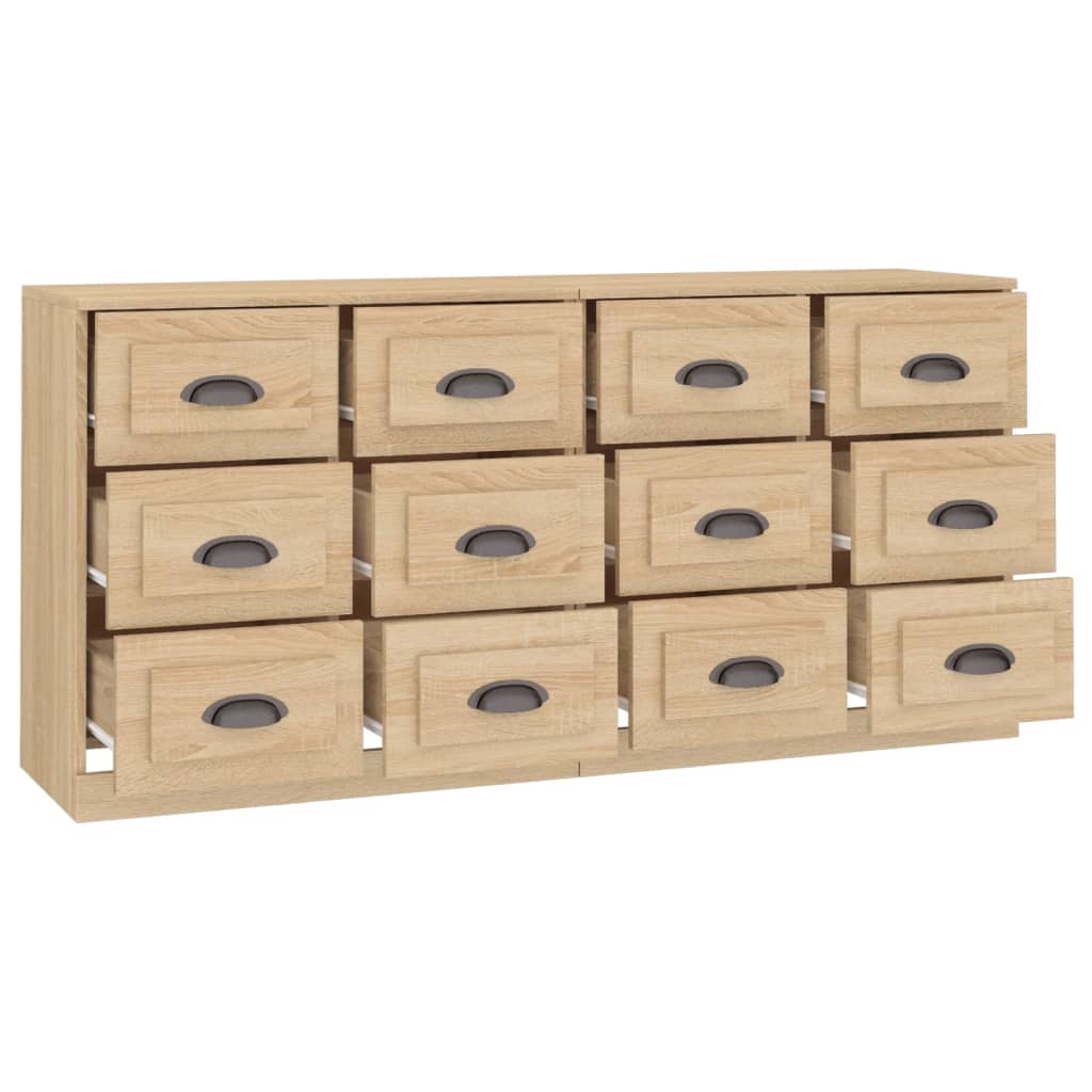 Sideboards 2 pcs Sonoma Oak Engineered Wood