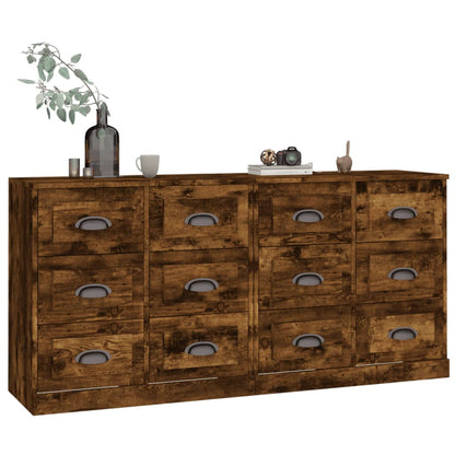 Sideboards 2 pcs Smoked Oak Engineered Wood