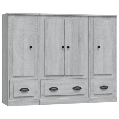 Highboards 3 pcs Grey Sonoma Engineered Wood
