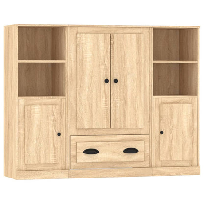 Highboards 3 pcs Sonoma Oak Engineered Wood
