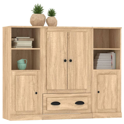 Highboards 3 pcs Sonoma Oak Engineered Wood