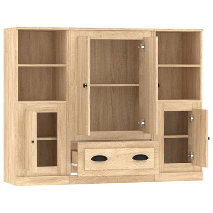 Highboards 3 pcs Sonoma Oak Engineered Wood