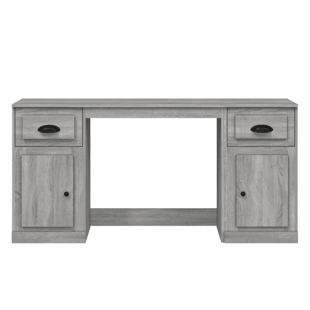 Desk with Cabinet Grey Sonoma Engineered Wood
