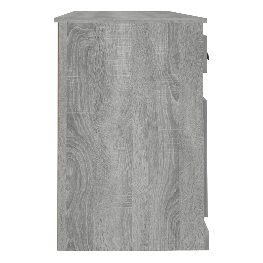 Desk with Cabinet Grey Sonoma Engineered Wood
