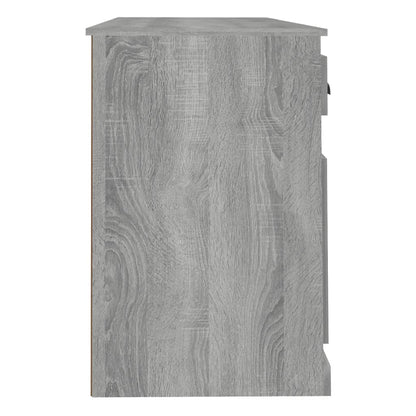 Desk with Cabinet Grey Sonoma Engineered Wood