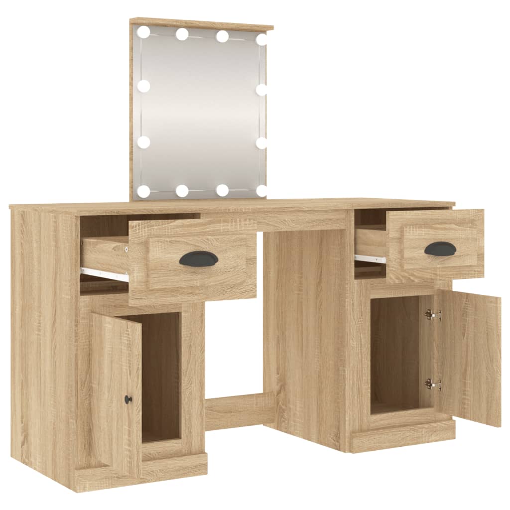 Dressing Table | Sonoma oak | Engineered wood | 130x50x132.5 cm