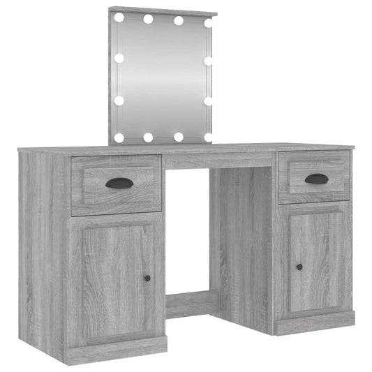 Dressing Table | Grey Sonoma | Engineered wood, acrylic | 130x50x132.5 cm