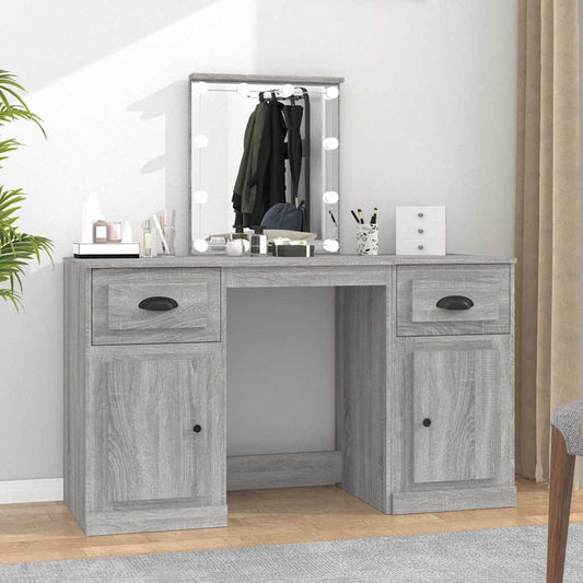 Dressing Table | Grey Sonoma | Engineered wood, acrylic | 130x50x132.5 cm