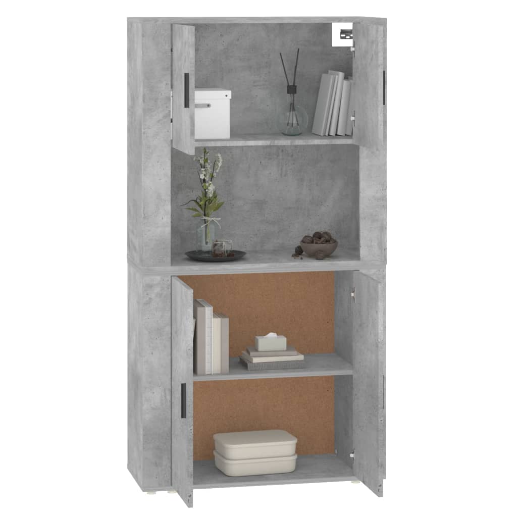 Highboard Concrete Grey Engineered Wood